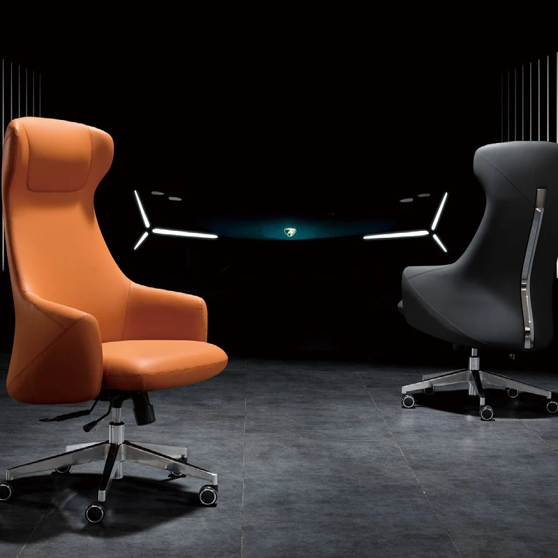 老板椅高档电脑椅家用书房可躺椅真皮总裁椅高背午休商务办公椅子