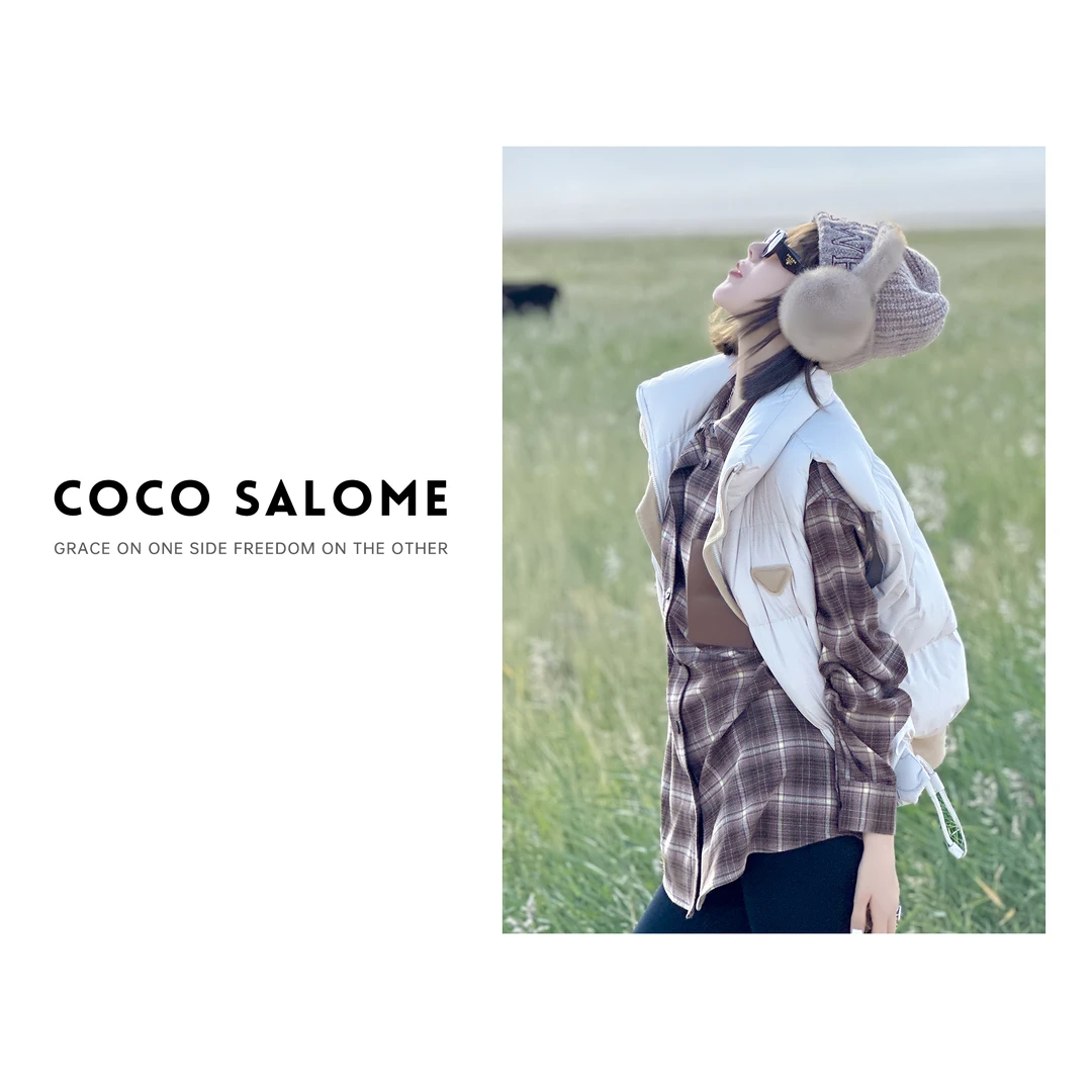 韩彬彬CS"自由古巴"秋冬设计款高领保暖外套轻奢马甲7060-(14)