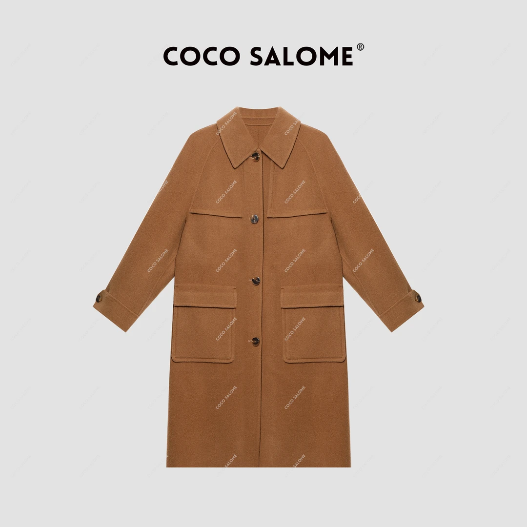 韩彬彬CS"西野暮色"冬款100绵羊毛时尚保暖大衣8858-(14)