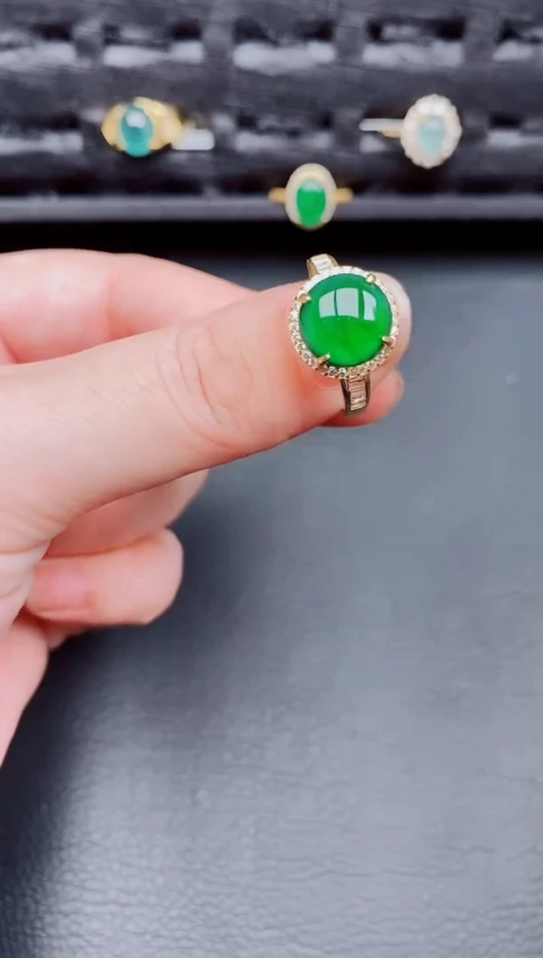 【闪购商品】翡翠戒指银S925镶嵌天然a货翡翠298