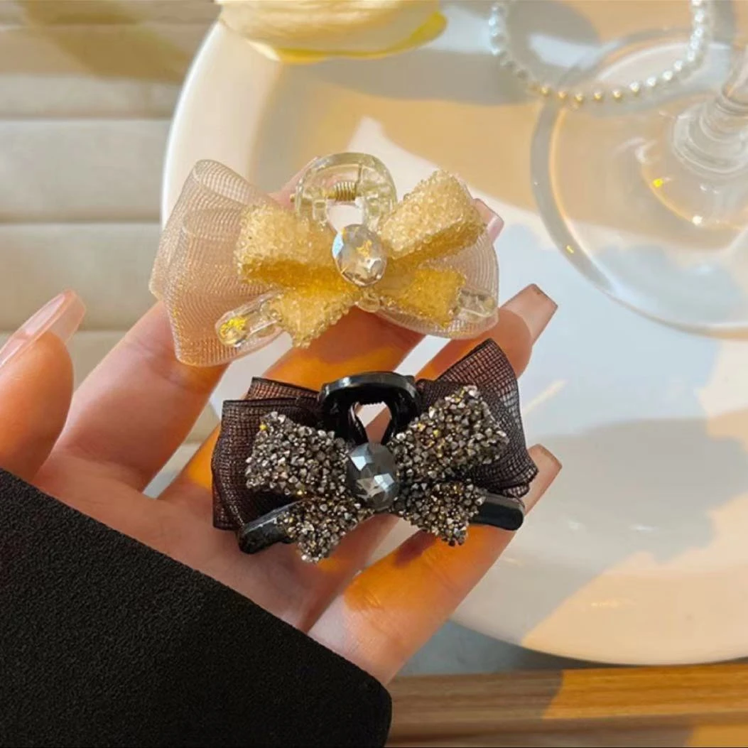 主播推荐 亚克力/树脂闪闪蝴蝶刘海小发夹
