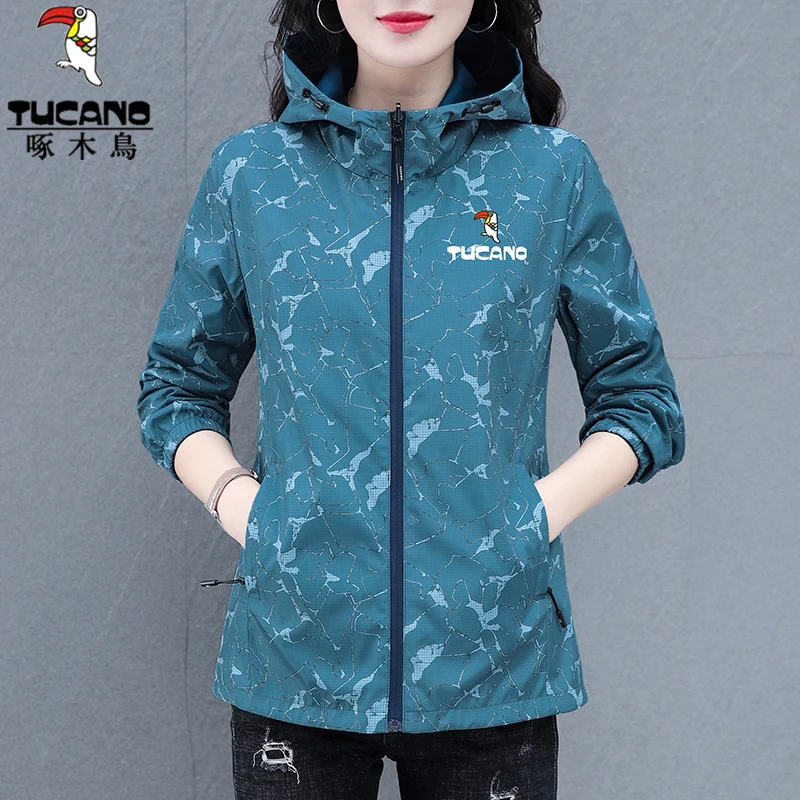 啄木鸟双面穿春秋季款短款休闲百搭薄小外套女士中年妈妈秋天外衣