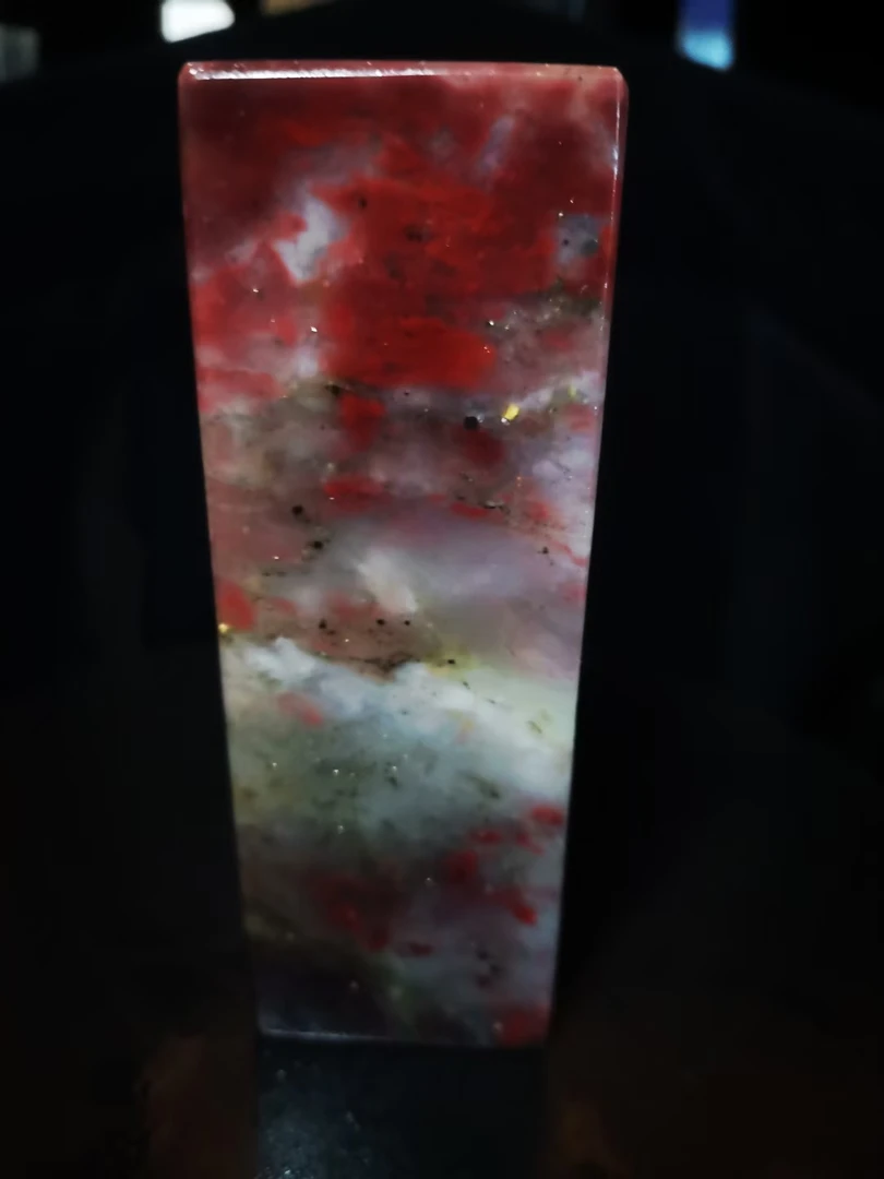 桂林鸡血印章摆件红色 黑色 黄色 白色 收藏