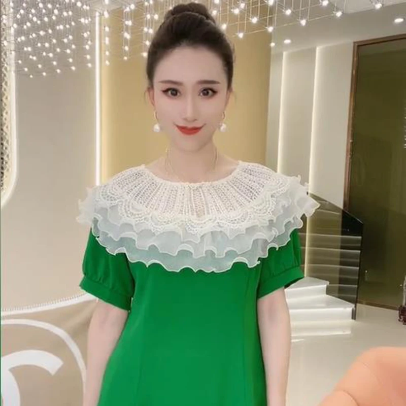 蕾丝假领子女春夏季外搭蕾丝衣领装饰领韩版百搭衬衣领配裙小披肩
