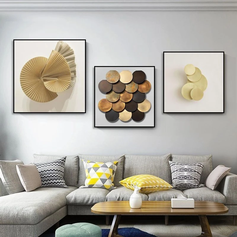 现代轻奢客厅装饰画抽象简约酒店餐厅壁画玄关走廊