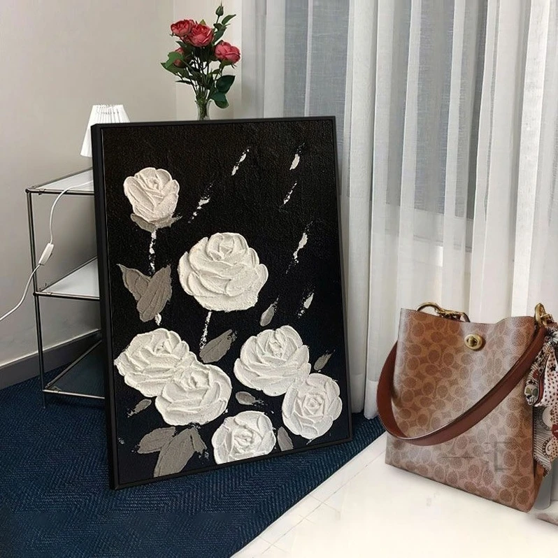 北欧ins高级感装饰画小香风挂画墙壁黑白艺术摄影时尚极简摆件