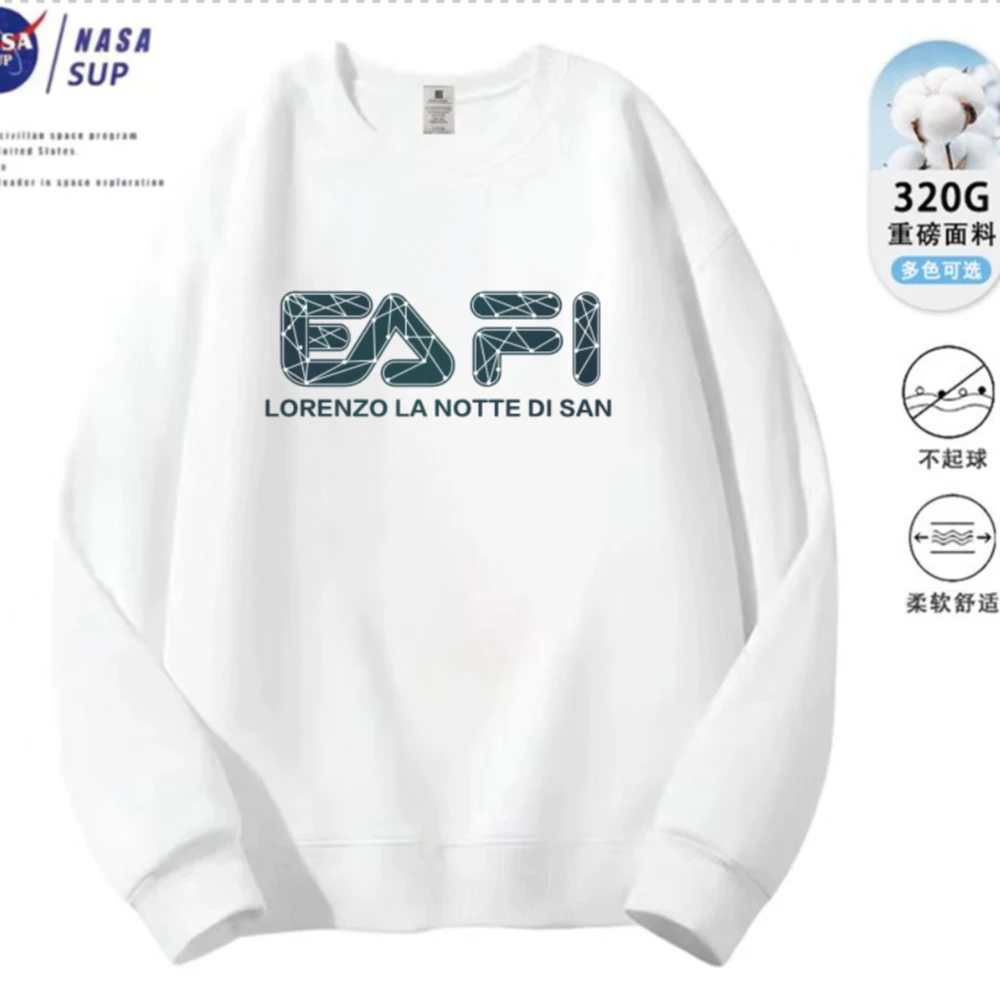 新潮流秋冬纯棉卫衣男女同款休闲百搭长袖圆领印花卫衣ENG9397