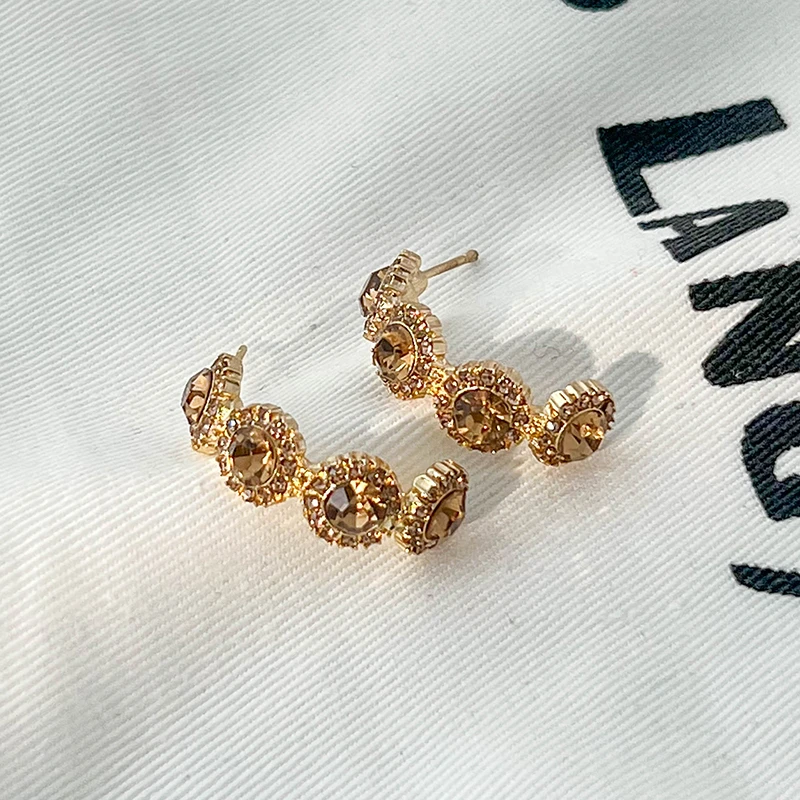 铜合金耳饰 轻奢耳扣百搭精致耳环小众设计高级感轻奢耳饰女N1256