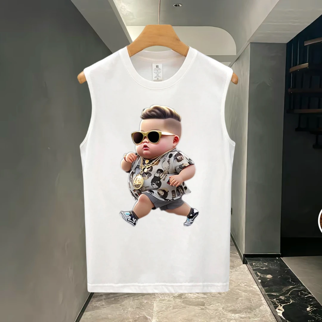 2024夏季新款潮牌背心运动潮流ins百搭无袖外穿个性男士圆领背心