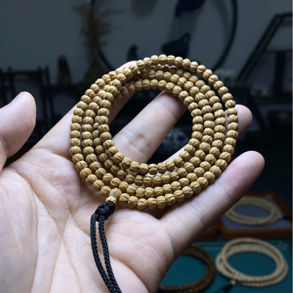 红牙口小金豆百香籽手串 百香籽佛珠红油皮果冻料