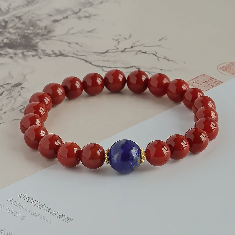 宫廷风红玛瑙单圈手链 多样性发一 -7005