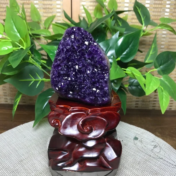 天然水晶原石乌拉圭紫水晶洞紫水晶镇摆件送礼佳品