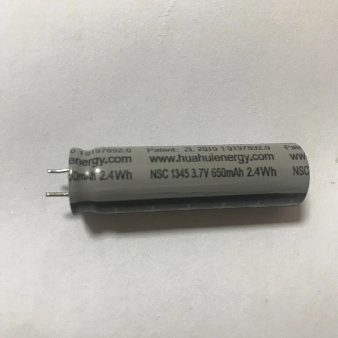 1粒 NSC1345 13450可充锂电池3.7v 600mah 3c高容量 放电