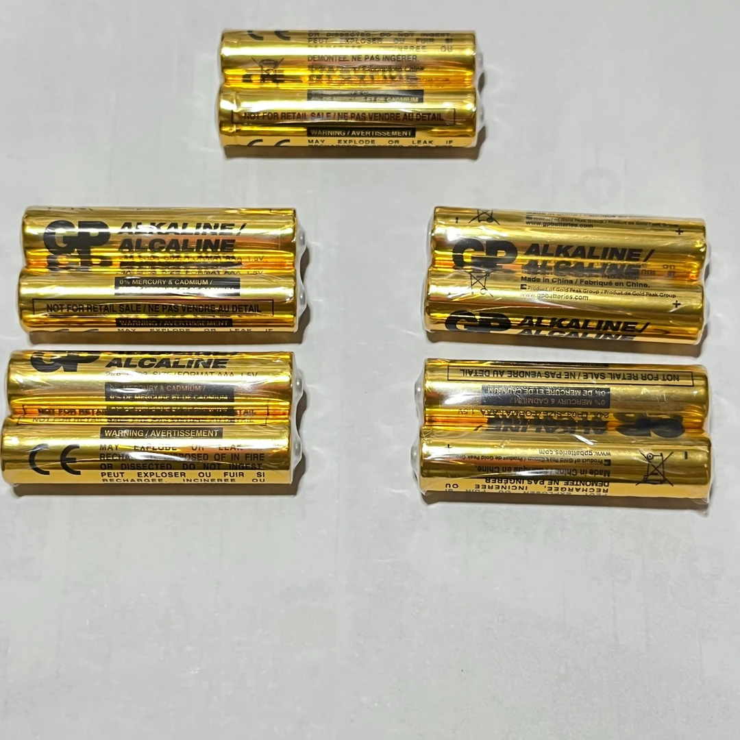 10节 金色GP 7号碱性电池 24A LR03 AAA 1.5V ALKALINE ALCALINE