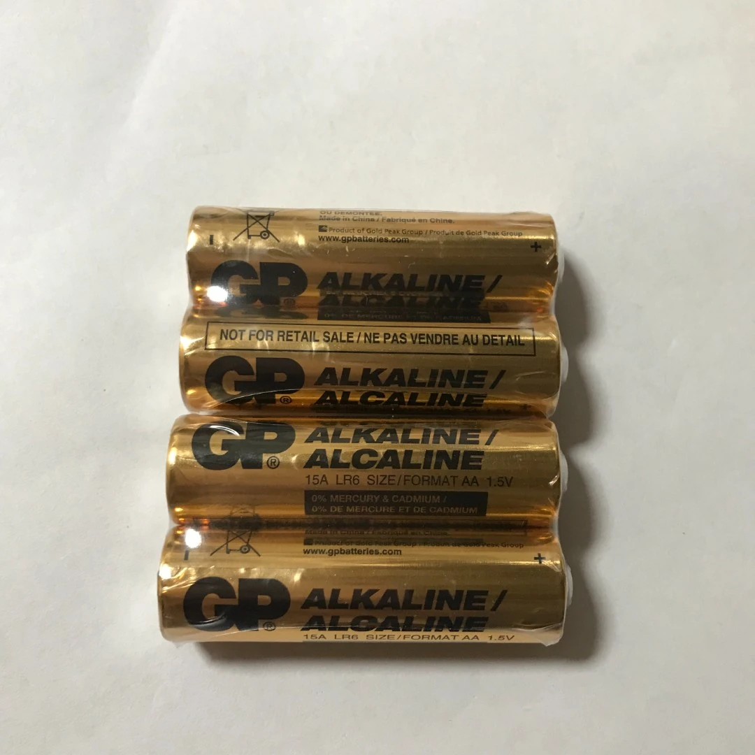 4节 金色 超B 碱性 5号AA电池1.5V  LR6 15A 包邮