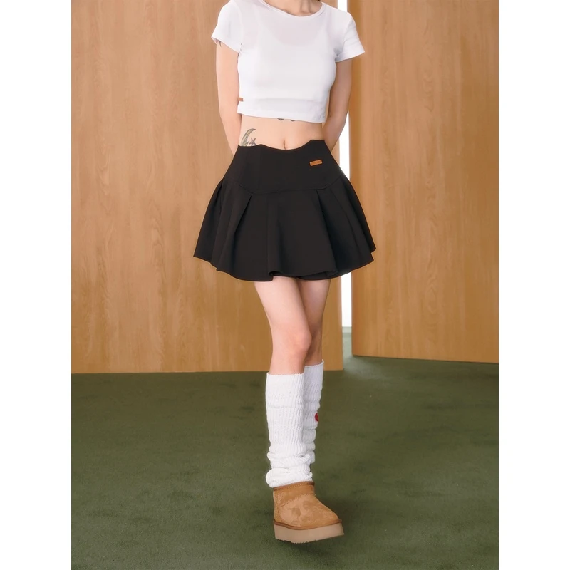 【109】NECY 23SS "梅花"系列 皮标收腰蛋糕裙a字裙蓬蓬短裙