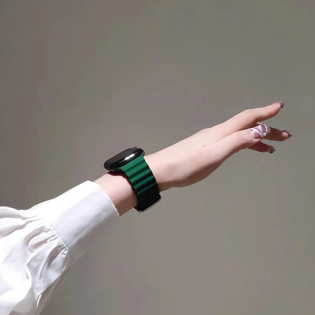 海洋运动硅胶表带适用于苹果手表S10 applewatchS9表带se2通用s8