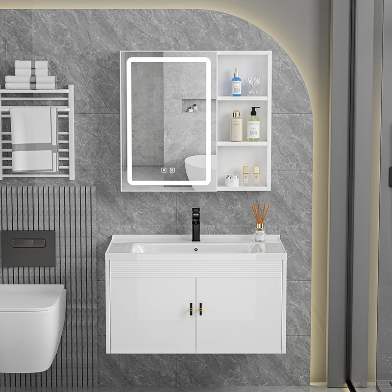 防水推拉高温家居加大极简浴室柜洗手盆柜组合卫生间结构盆卫浴台