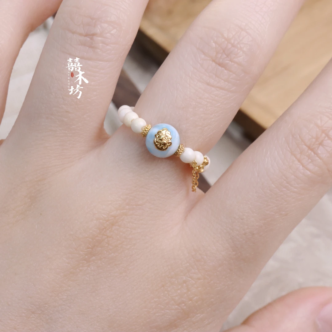 猛犸牙牙凤九高级大气精致显气质复古女款戒指