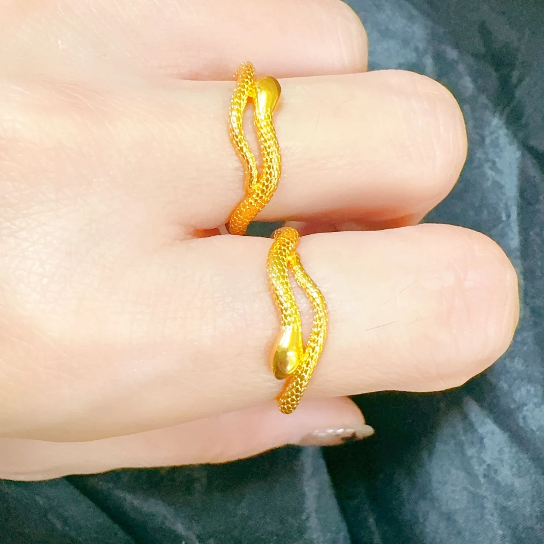 合金戒指 古法蛇戒