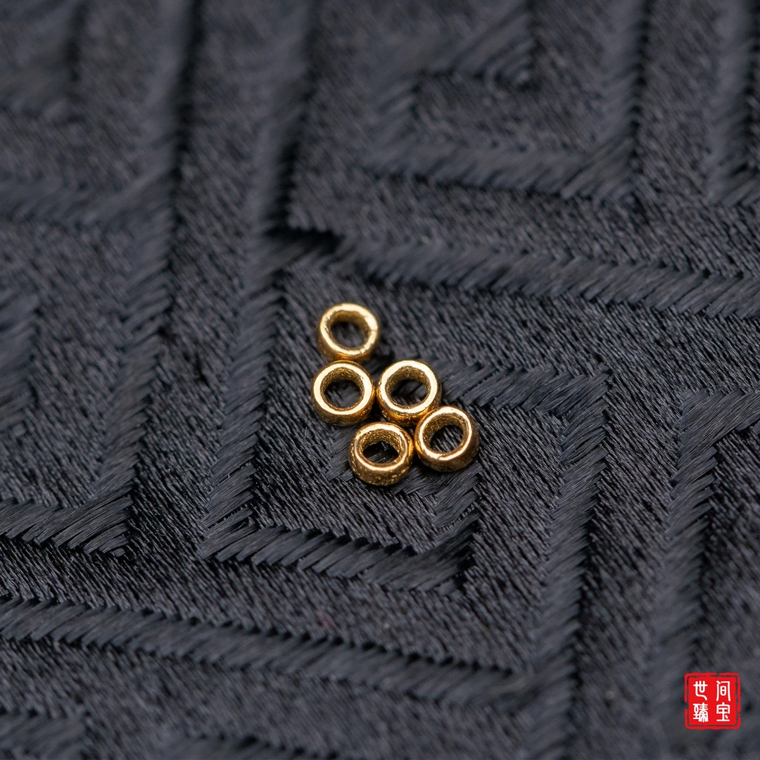 18K金小金圈隔片配件【夹扁定位专用】/多样性发/5个装/P3260