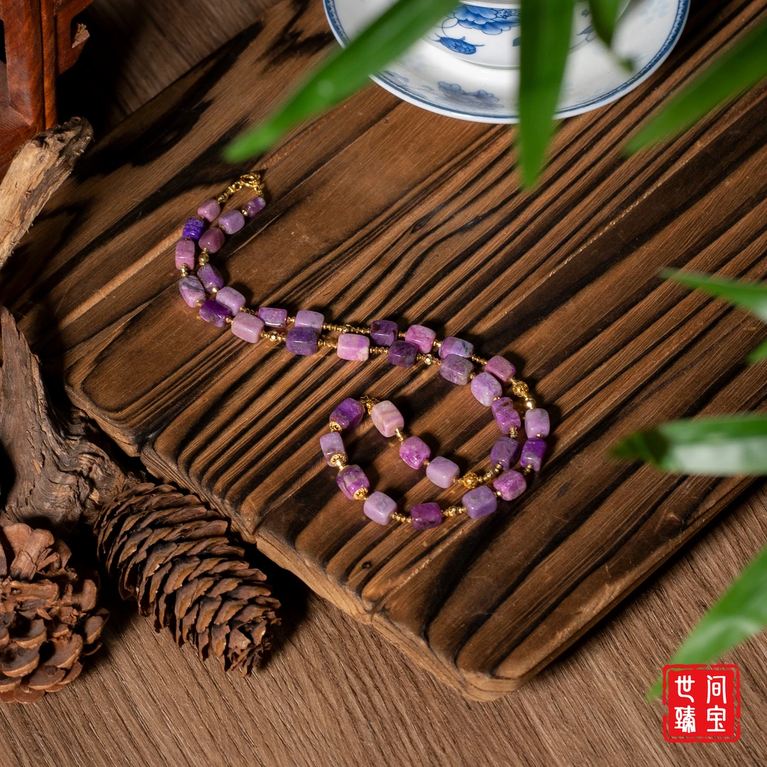 世间臻宝-日落丨18K金樱花粉舒俱来项链/45cm/多样性发/P3718/均8