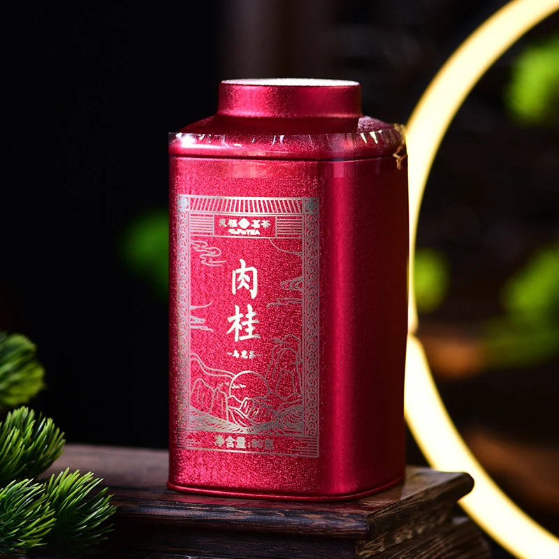 天福茗茶 武夷山肉桂岩茶特级 福建乌龙茶散茶铁罐装80g武夷岩茶