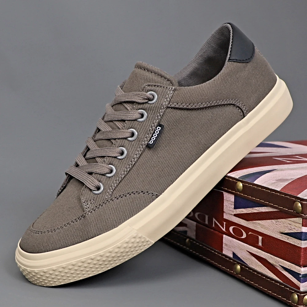 baoda/宝达春秋男士休闲百搭帆布鞋透气懒人鞋时尚运动板鞋#24076