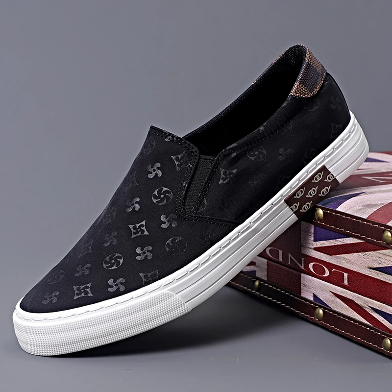 baoda/宝达网红男鞋夏季透气冰丝布休闲一脚蹬懒人鞋软底舒适布鞋