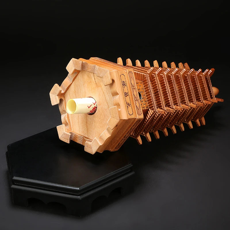 桃木文昌塔摆件 九层十三层13层书房办公桌室家居装饰