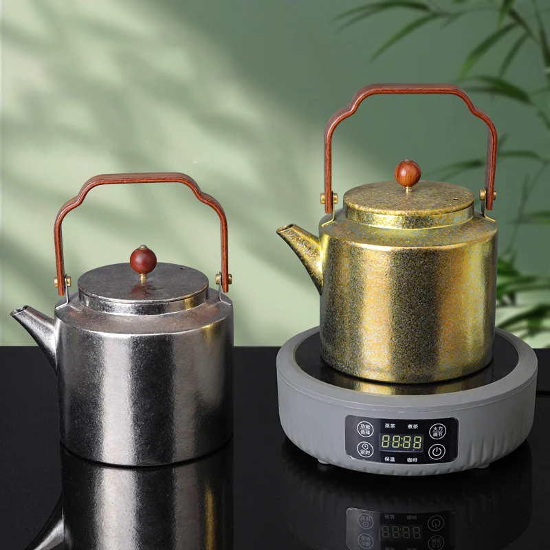纯钛烧水壶煮茶壶提梁壶户外便携大容量烧水壶煮茶壶
