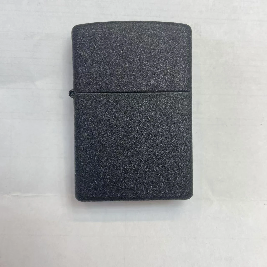 zippo打火机黑裂漆光板防风