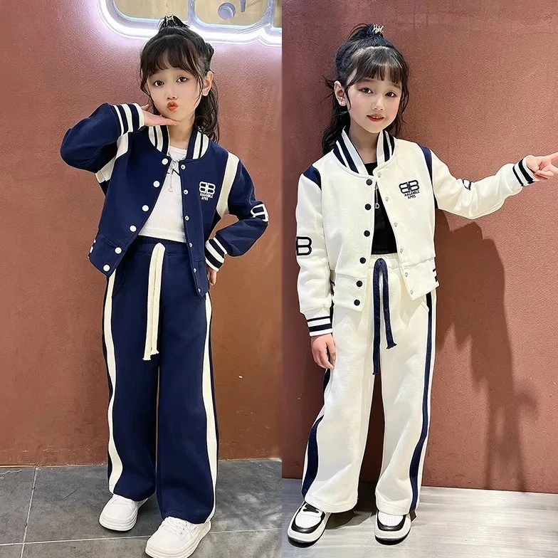【儿童棒球服两件套】儿童套装春秋装休闲韩范阔腿裤春秋季童装科学