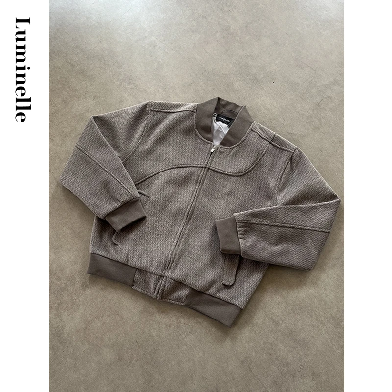 Luminelle 羊毛呢料夹克外套cleanfit短宽挺阔通勤简约开衫上衣