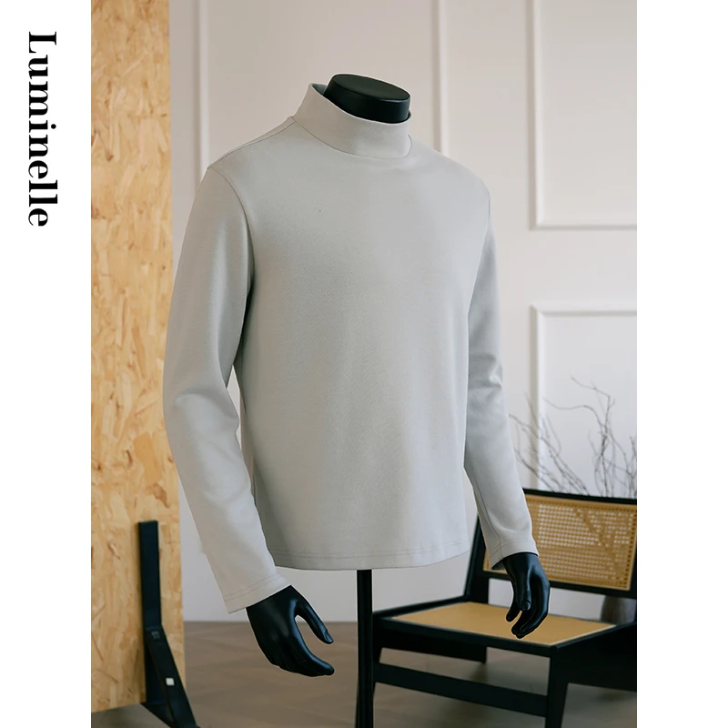 【冰点价】 软糯半高领打底衫秋冬新品三色磨毛亲肤双面保暖长袖