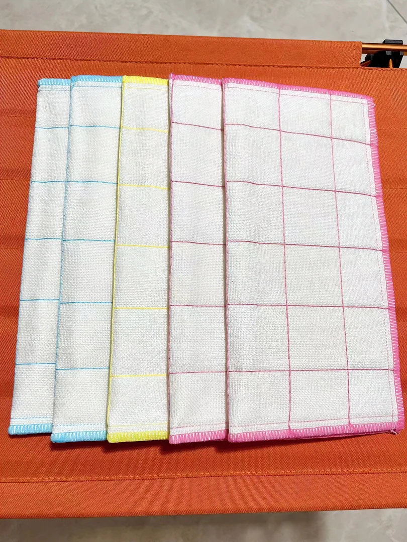 厨房棉柔8层网纱洗碗抹布发一包5条