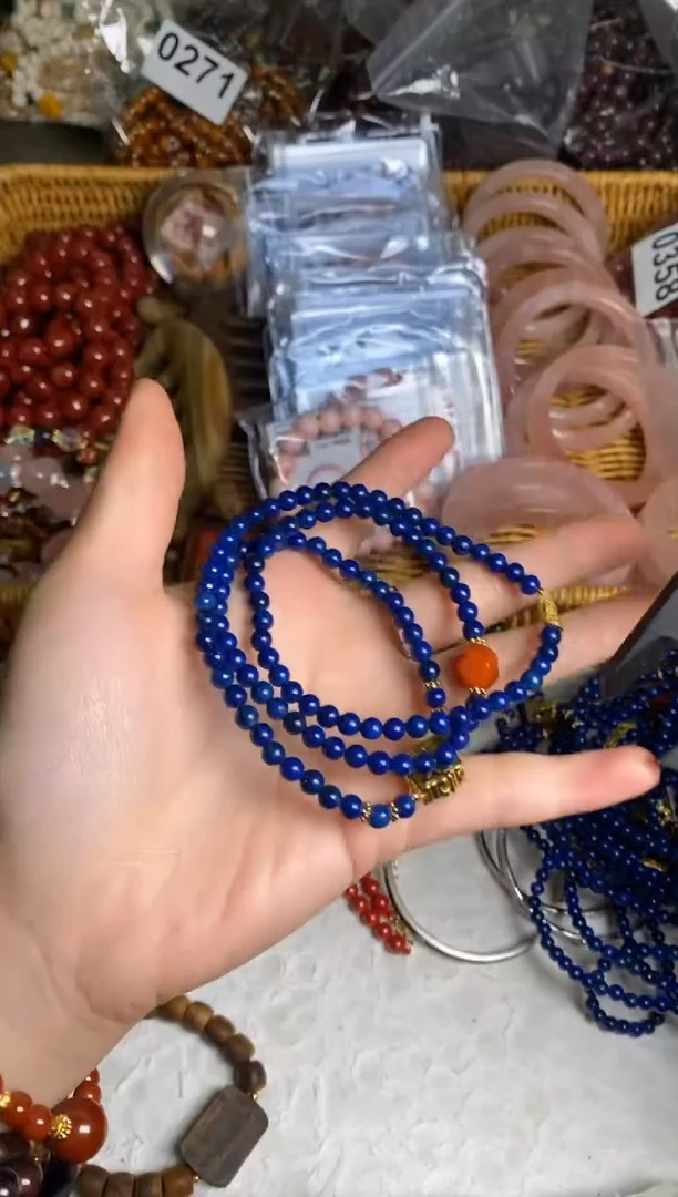 【闪购商品】藤艺手串青金设计多圈项链[0398]