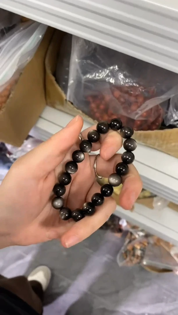 【闪购商品】藤艺手串银耀素圈圆珠10MM