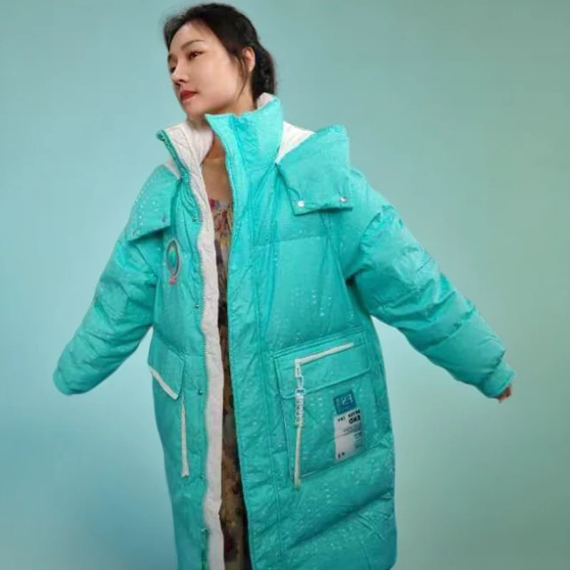 068方奢家鹅绒服短款羽绒服长款羽绒服时尚休闲连帽宽松中长款