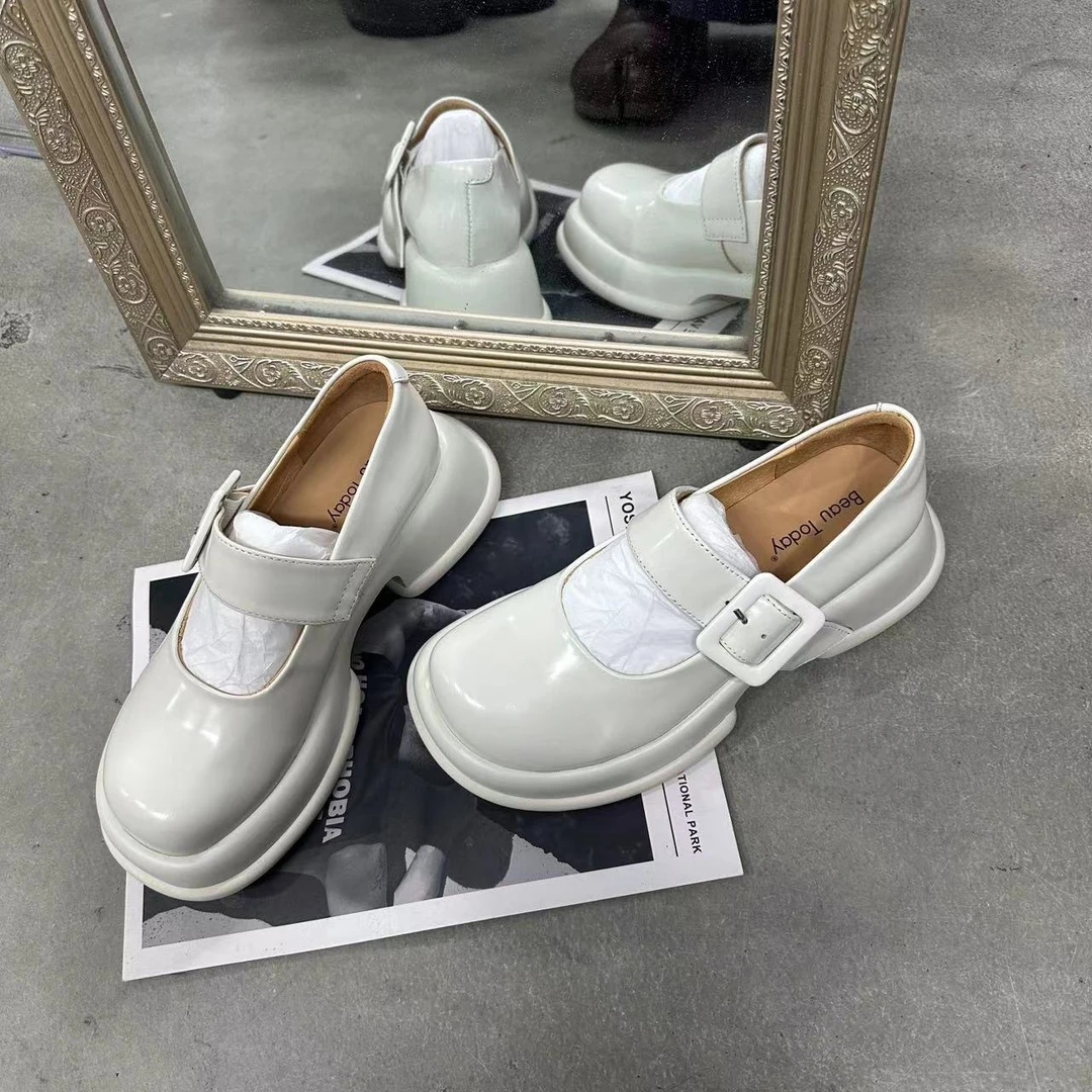 玛丽珍奶油泡芙 （瑕疵）女单鞋 时尚百搭软皮软底