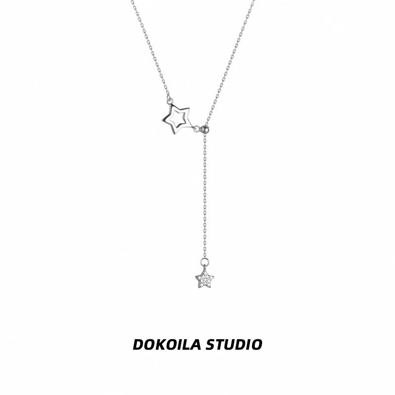 钛钢项链 DOKOILA 星星项链女轻奢气质ins小众五角星可调节锁骨链