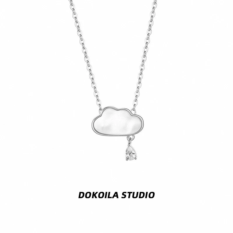 钛钢项链 DOKOILA 云朵项链女轻奢简约Ins小众轻奢时尚雨滴锁骨链