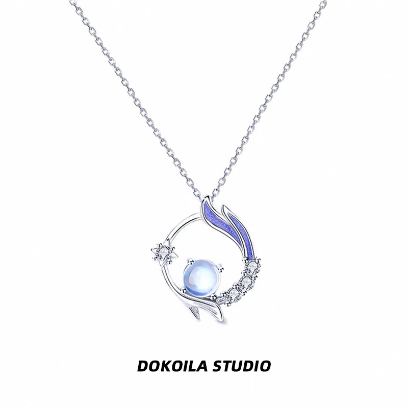 钛钢项链 DOKOILA 流星项链女长安幽梦气质小众设计感闪钻锁骨链
