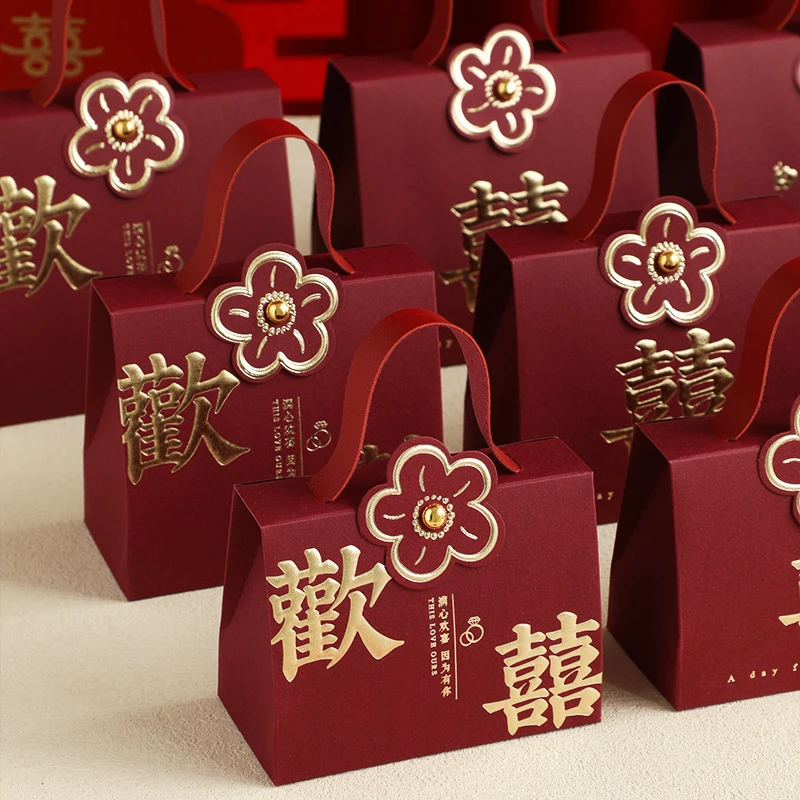 高级感喜糖盒2024新款糖盒结婚喜糖袋子大号婚礼专用糖果礼盒批发