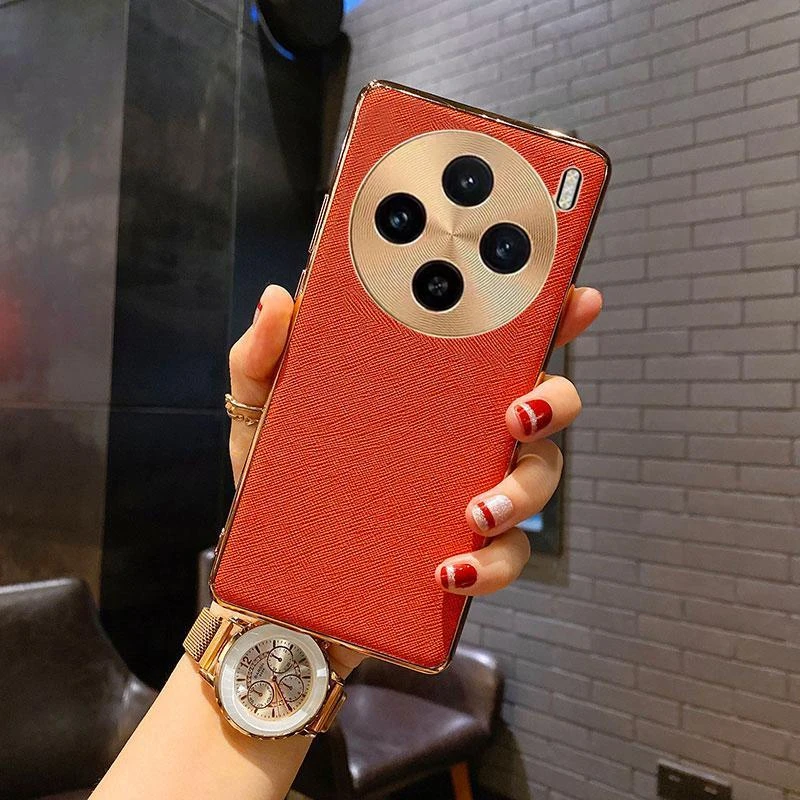 vivox100手机壳最新款女款VIVOx200奢华高档皮纹保护套全包防摔潮