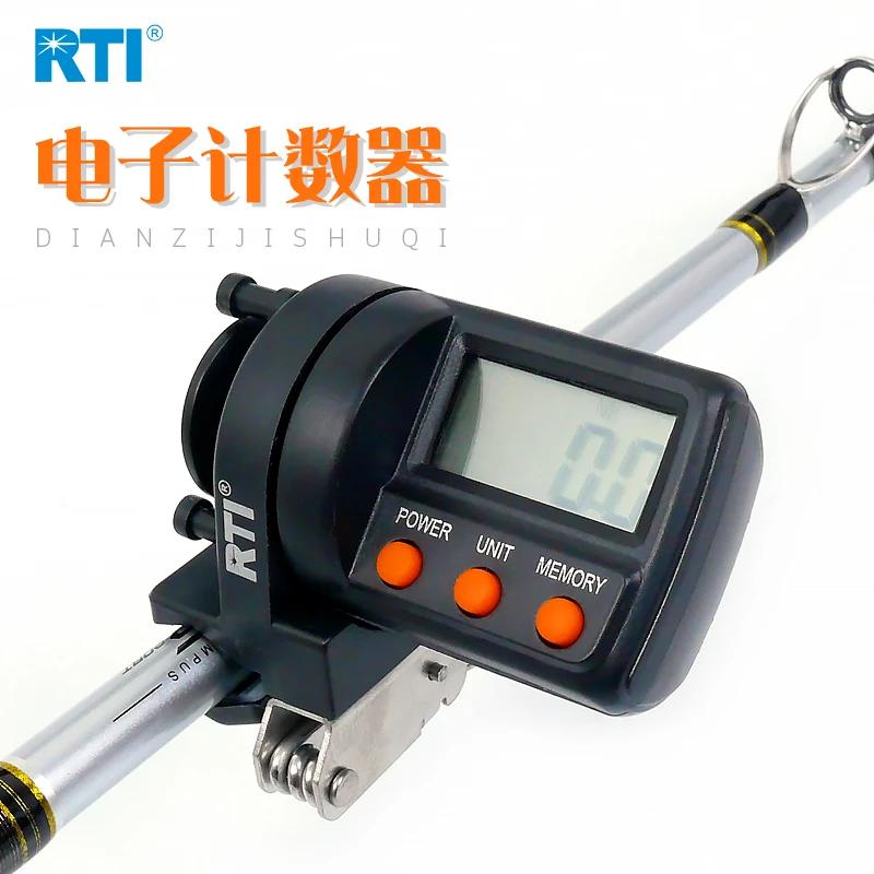 RTI电子鱼线长度计数器 999.9米计线器筏钓缠线米数计量器