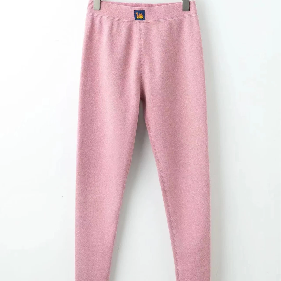 2023款女士驼绒保暖裤加绒加厚高弹修身打底裤秋裤冬款柔软舒适