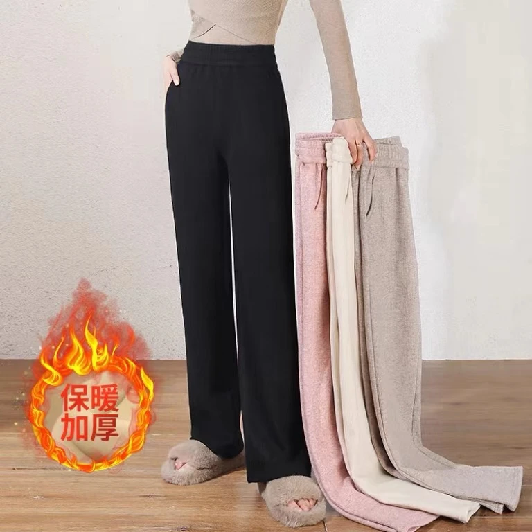 2024秋冬加厚高腰休闲直筒裤8815