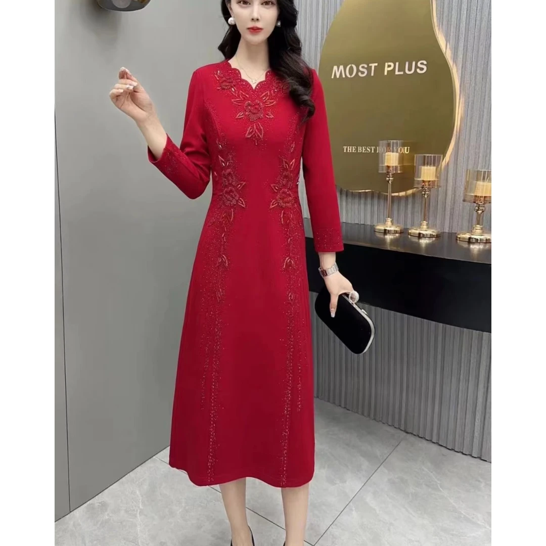 喜婆婆喜妈妈婚礼礼服连衣裙中老年妈妈婚礼装