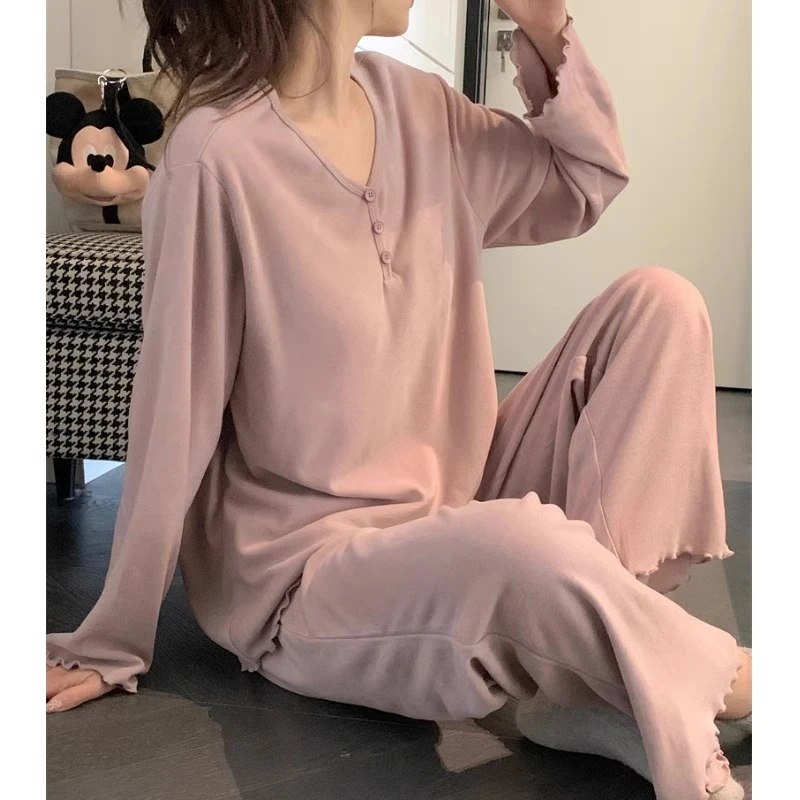 德绒睡衣女秋冬季2025新款网红甜美春秋款少女学生磨毛保暖家居服